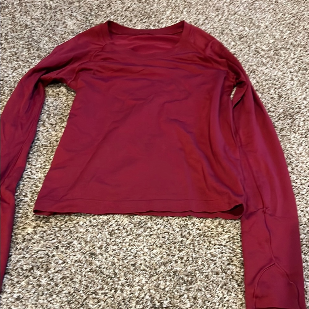 Lululemon Swiftly Tech Long Sleeve Top - Red